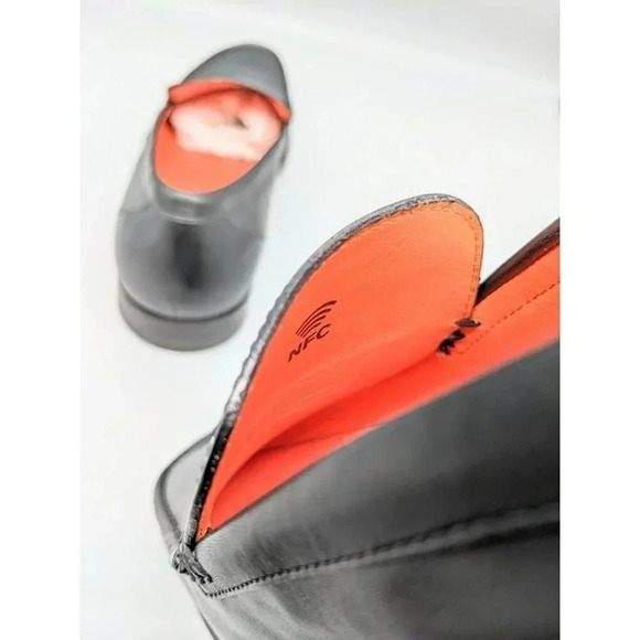 NIB Santoni Faith Men's Black Leather Loafers Almond Toe Size 8.5 (MSRP $750) - Picture 6 of 10